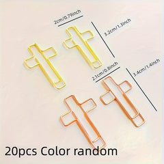 20pcs Paper Clips Office Stationery Curved Needles Metal Wanzi Clip