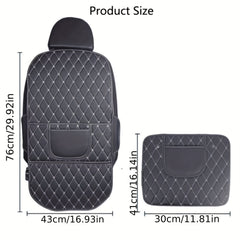 Car Backseat Kick Mats Front Seat Protector Car Storage Bag Caddy