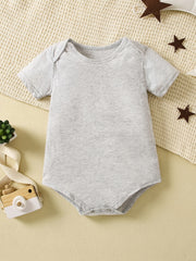 Cotton Baby Short Sleeve Bodysuit Solid Romper