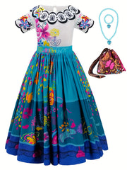 Toddler Princess Halloween Cosplay Dress Costume with Accessories