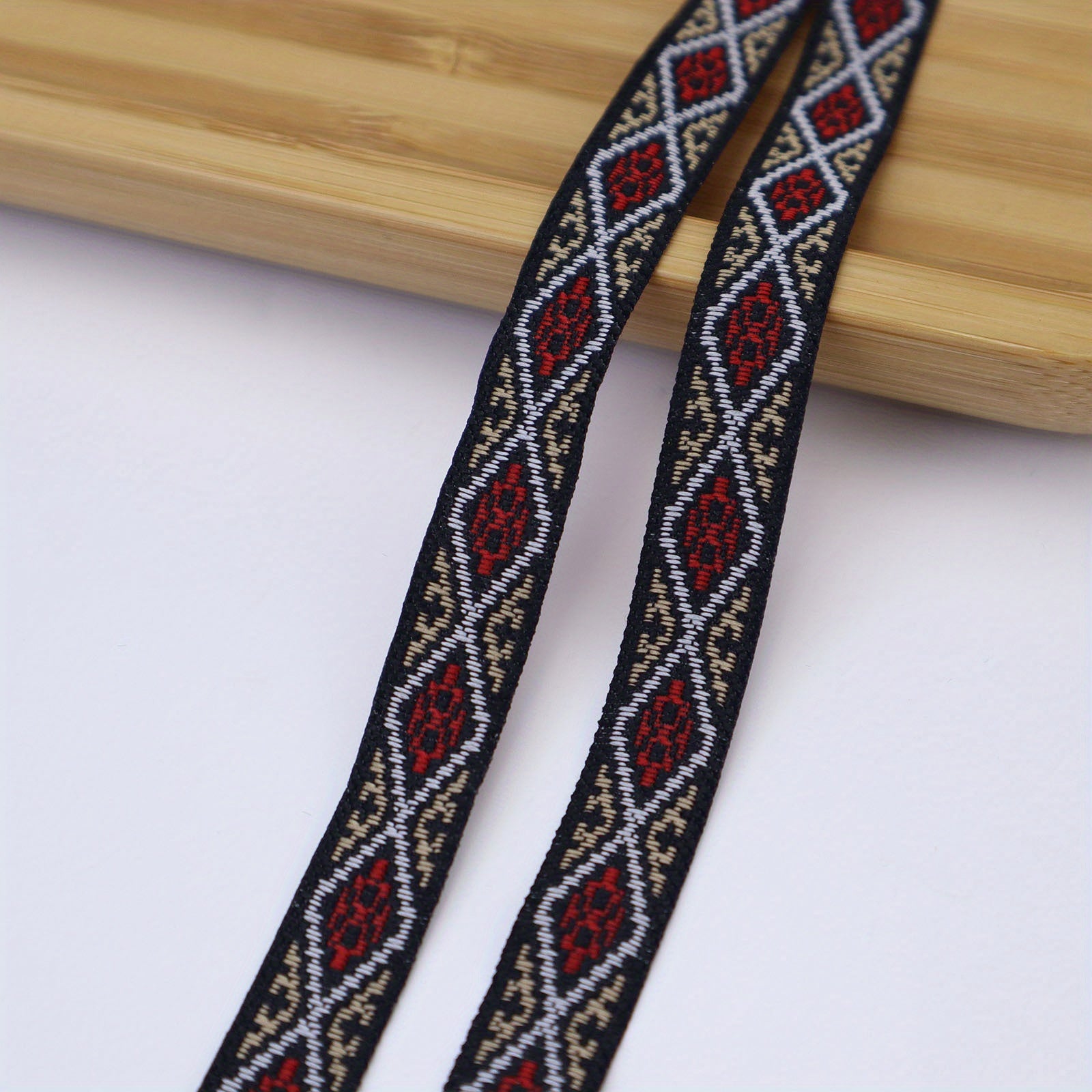 Jacquard Lace Ribbon Embroidered Trim For Sewing Crafts