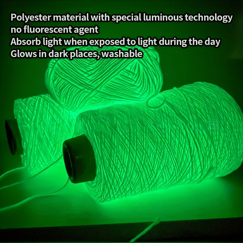 Glow In The Dark Luminous Chunky Yarn for Crocheting, Knitting 2mm