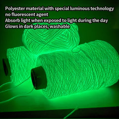 Glow In The Dark Luminous Chunky Yarn for Crocheting, Knitting 2mm