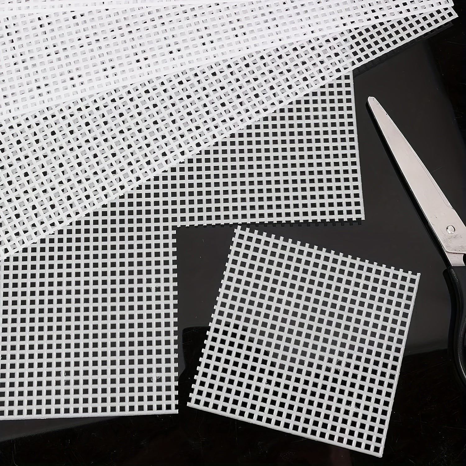 3pcs Plastic Mesh Canvas Bed Sheets For Embroidery Acrylic Yarn