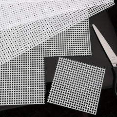 3pcs Plastic Mesh Canvas Bed Sheets For Embroidery Acrylic Yarn