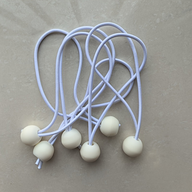 6pcs Plastic Ball Ropes Outdoor Tent Fixed Ball Rope Elastic Strap