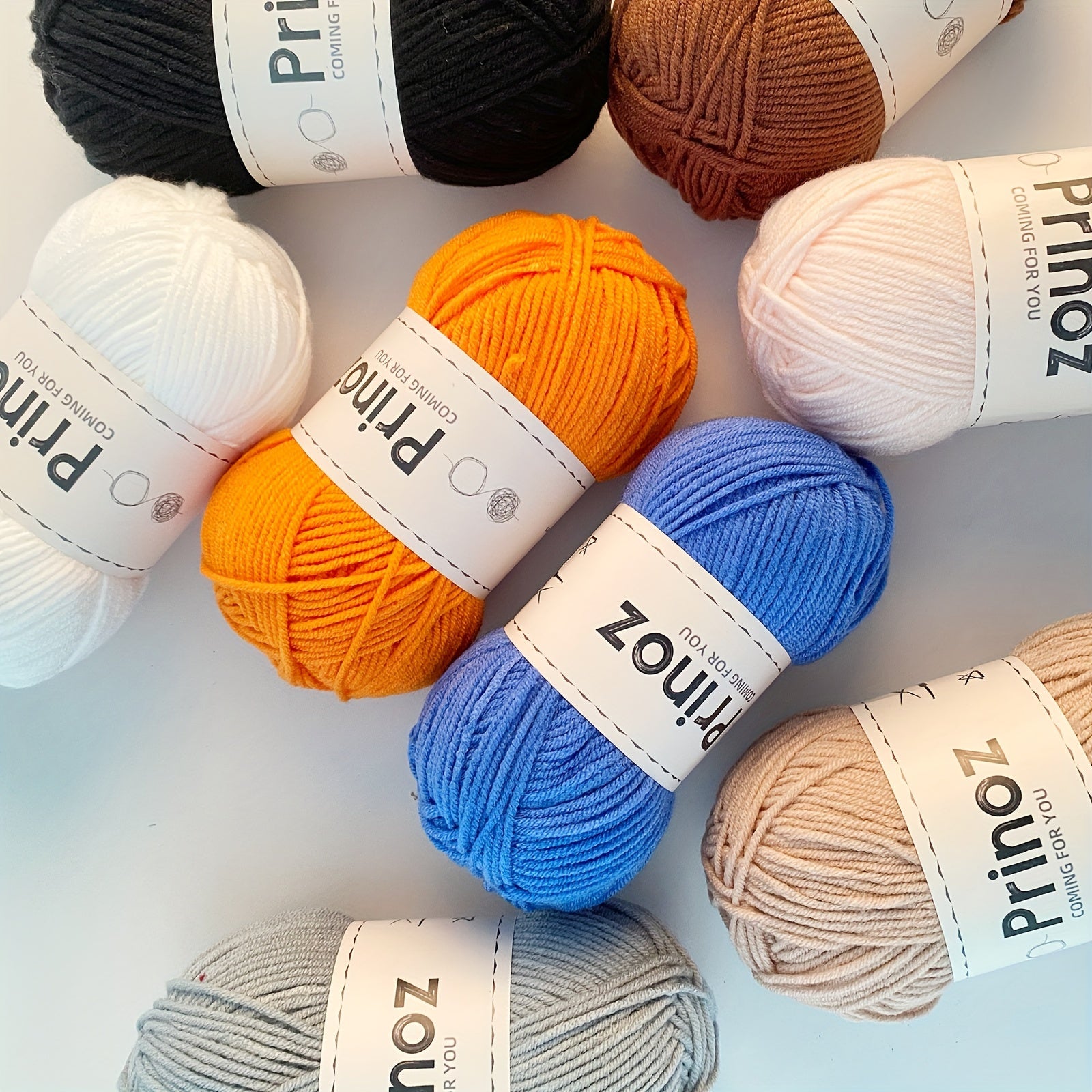 6pcs Milk Yarn Ball 49g 129.84m Acrylic Hand Woven DIY Cotton Yarn