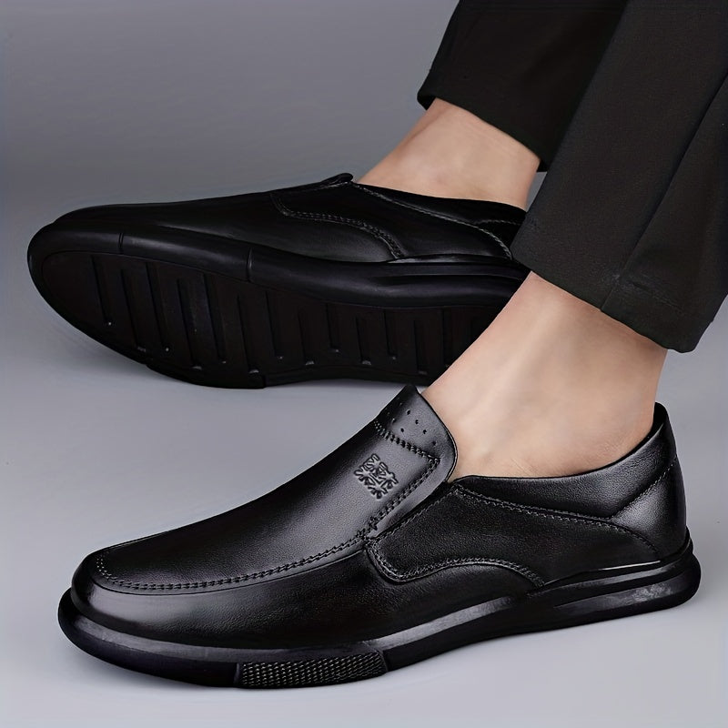 Men's Chinese Characters Embossed Loafer Shoes