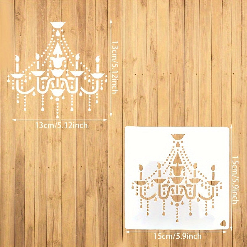 Ceiling Lamp Stencil for Painting Card Paper Wall Decor DIY Craft Projects