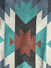 Geometric Print V Neck Tank Top