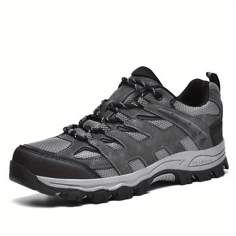 Men's Mesh Lace Up Hiking Sneakers Non Slip Outdoor Shoes