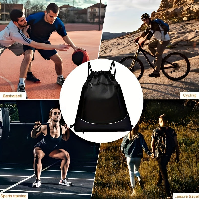 Large Capacity Drawstring Backpack Portable Gym Bag