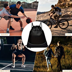 Large Capacity Drawstring Backpack Portable Gym Bag