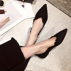 Women's Point Toe Flat Dress Shoes Lightweight Slip On Shoes