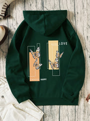 Print Casual Sweatshirt Drawstring Hoodie Women's Clothing