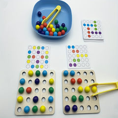 Wooden Bead Clip Game Math & Number Learning Activity