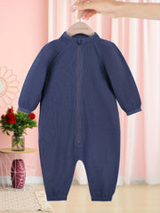 Baby Boy Ribbed Knit Footless Romper