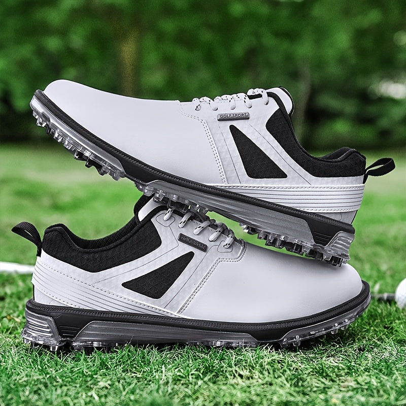 Men's Golf Sneakers Shock Absorption Lace Up Hiking Shoes