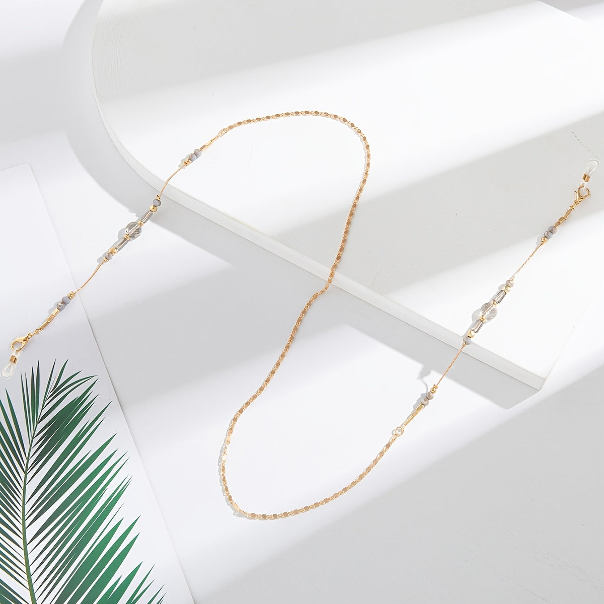 Golden Beaded Sunglass Lanyard Necklace For Glasses
