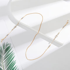 Golden Beaded Sunglass Lanyard Necklace For Glasses