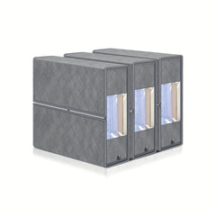 Large Capacity Bed Sheet Storage Box With Handles & Visible Window