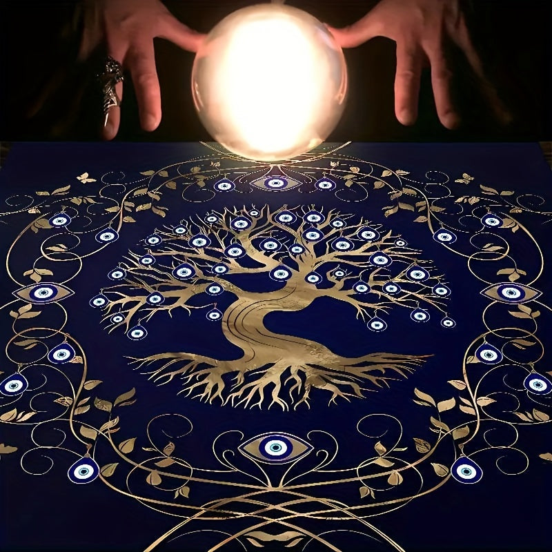 Tree Of Life Tarot Cloth with Eyes - Altar Decor