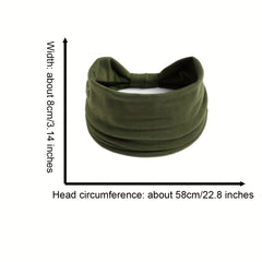 Men's Solid Elastic Sports Headband Yoga Hairband Macaroon