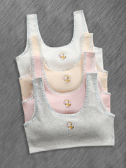 4pcs Teen Girls Casual Knit Sports Vest Underwear