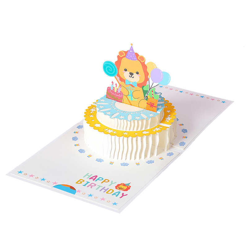 Pop Up 3D Birthday Party Invitation Card