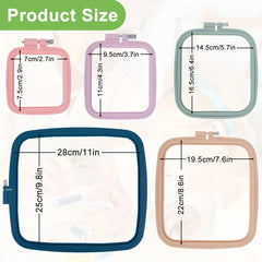 5pcs Square Embroidery Hoops Plastic Reusable Sewing Tool