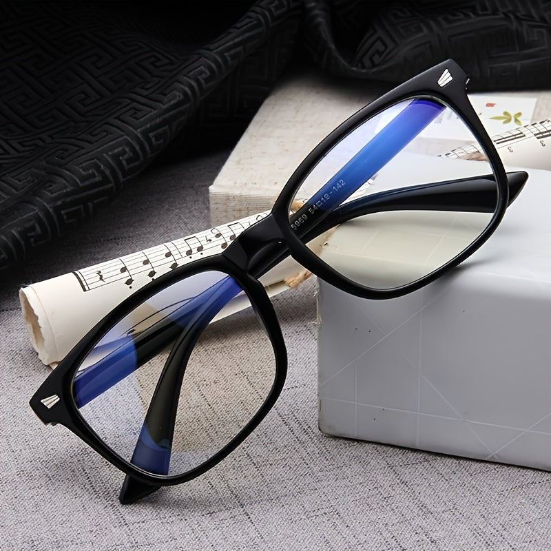 Transparent Computer Glasses Big Frame Anti Light Protective Glasses