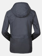 Men's 3 In 1 Outdoor Sports Zip Jacket Waterproof Hiking Jacket