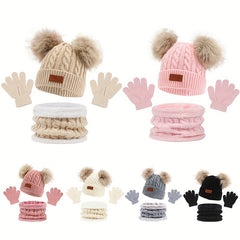 Hat Scarf Gloves Set for Baby Kids Winter