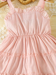 Baby Girl's Ruffle Cami Dress Kid's Pleated Dress