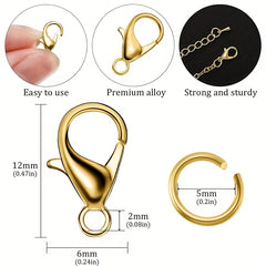 300pcs Lobster Clasps Set DIY Jewelry Accessories Small Business Supplies