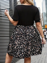 Floral Print Short Sleeve Dress