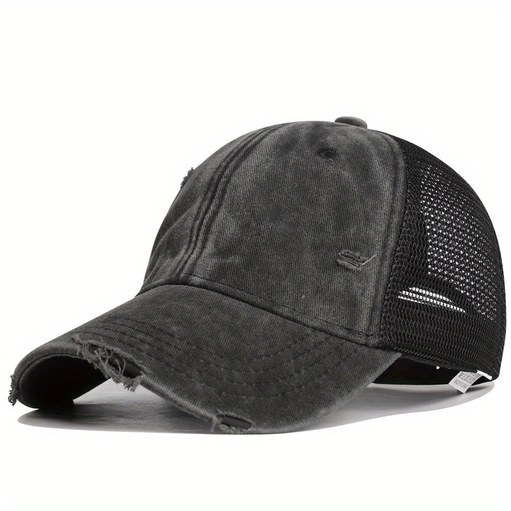 Mesh Baseball Cap Trucker Hat Sunshade Adjustable Hip Hop Outdoor Casual