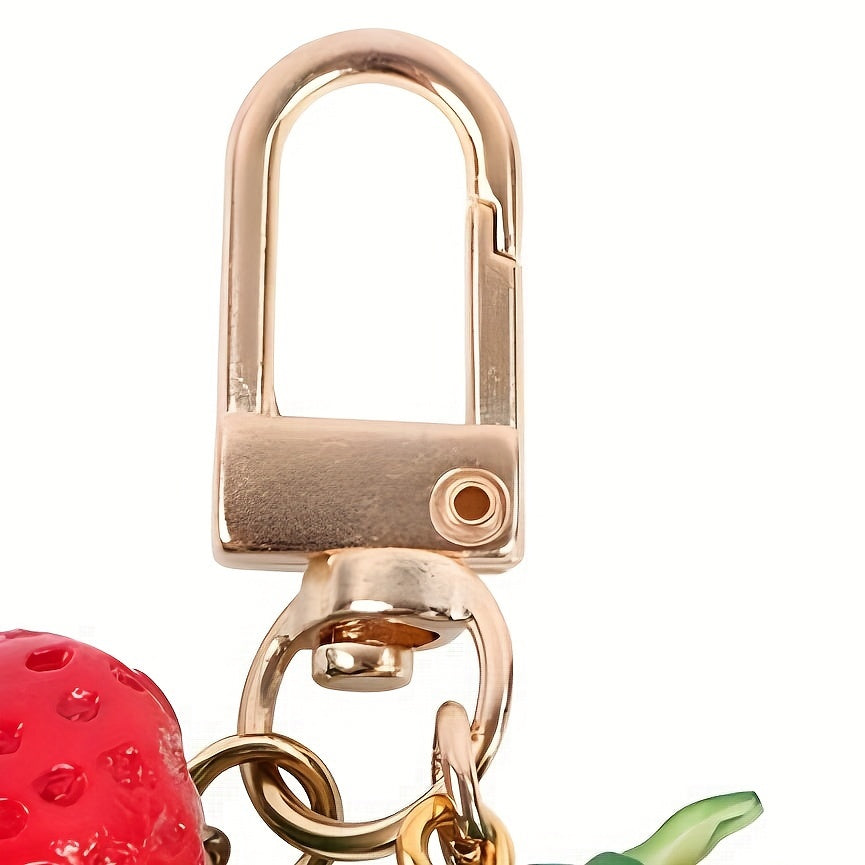 Strawberry Bell Keychain Keyring Bag Decoration