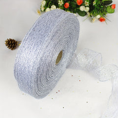 2M Transparent Mesh Christmas Ribbon for Gift Wrapping Party Decoration