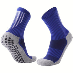 Non slip PVC Mid calf Socks For Outdoor Training