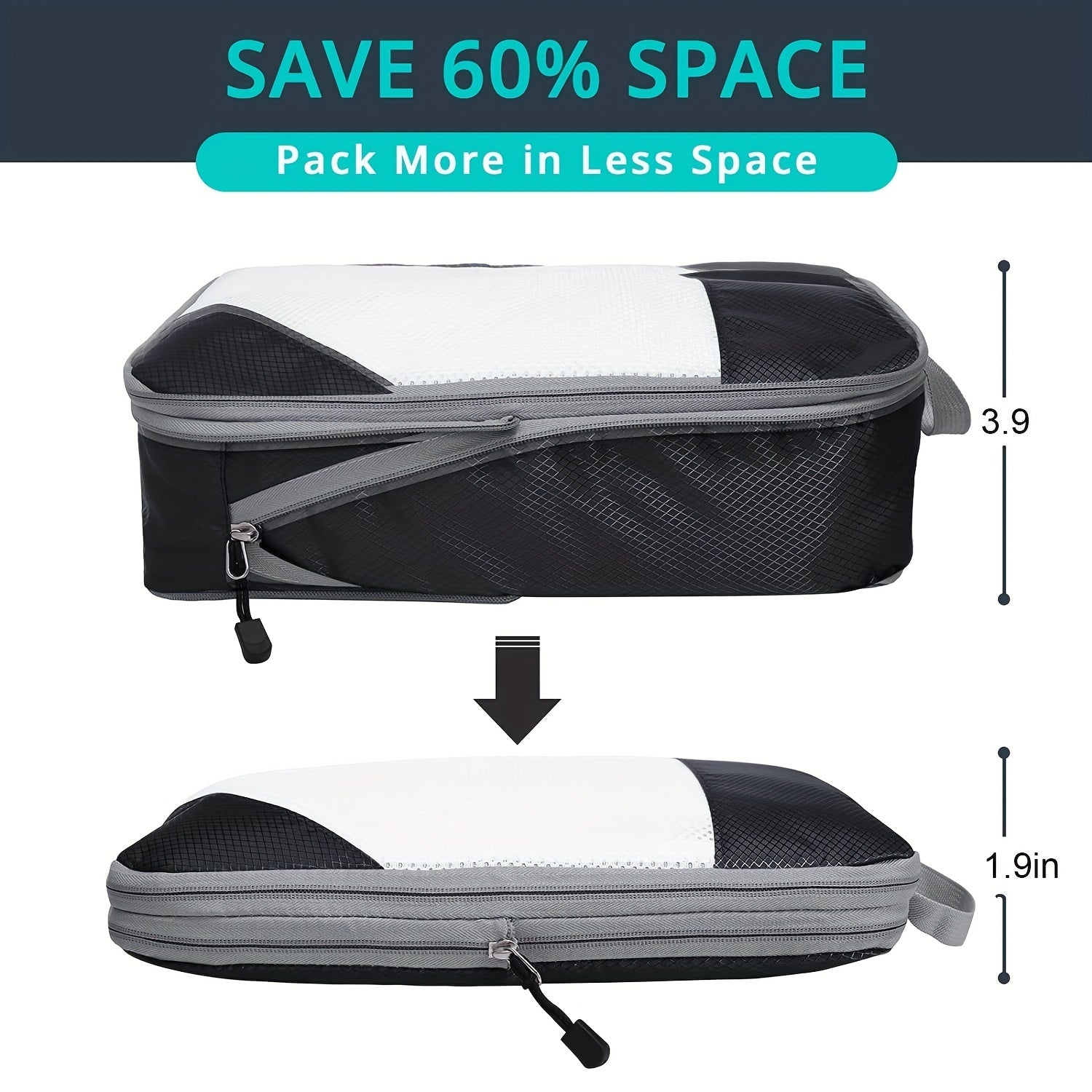 Compression Suitcases Packing Cubes Travel Organizer Handheld Clot...
