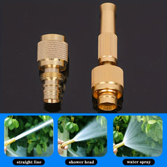 Water Spray Gun Nozzle Hose Metal Brass Car Lawn Garden High Pressure Solid