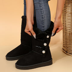 High Top Snow Boots for Women Winter Warm Hiking Boots