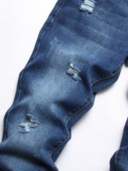 Boys Distressed Stretch Jeans Skinny Slim Fit Denim Pants Kids Clothes