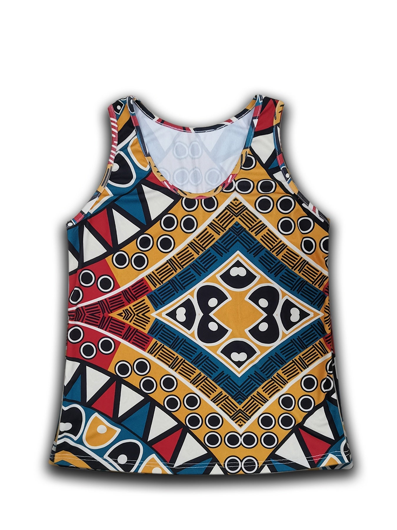 Geometric Print Tank Top Sleeveless Summer Top