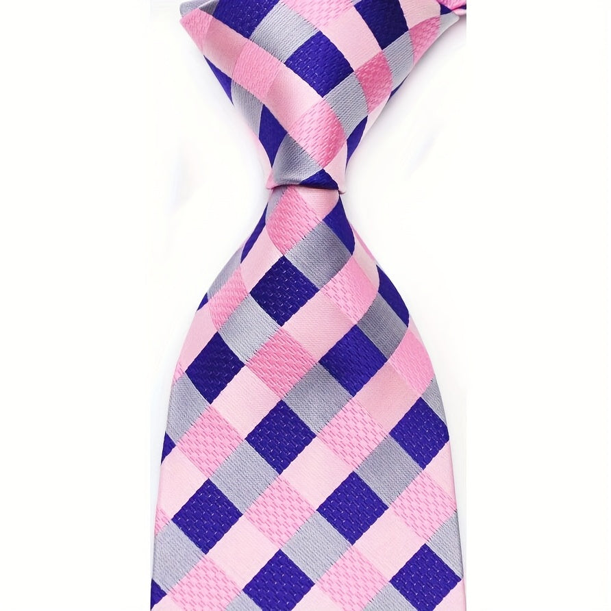 Men's Plaid Necktie Classic Pattern Wedding Business Tie