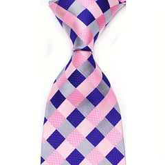 Men's Plaid Necktie Classic Pattern Wedding Business Tie