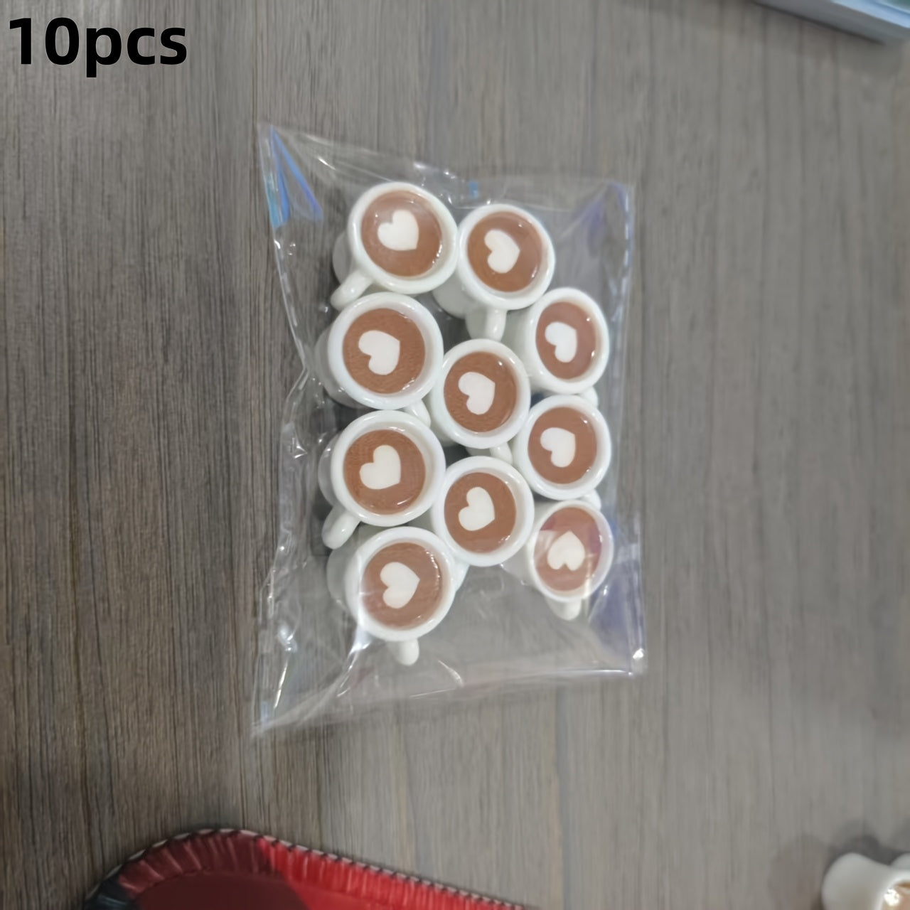 Heart Shaped Coffee Cup Set with Beans