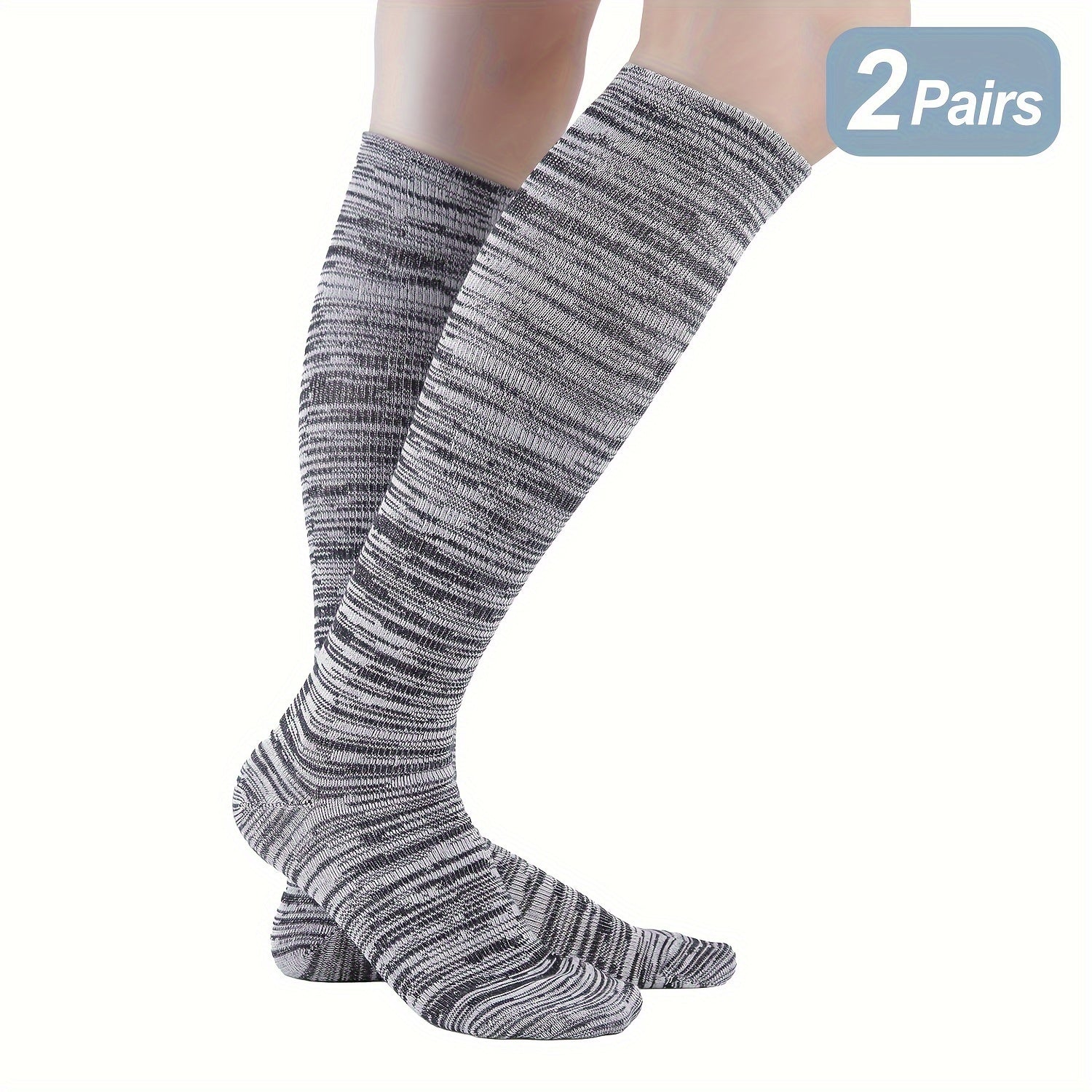 Bamboo Fiber Sports Compression Socks, 2 Pairs