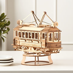 3D Wooden Train Model Kit Educational DIY Puzzle Building Blocks Set
